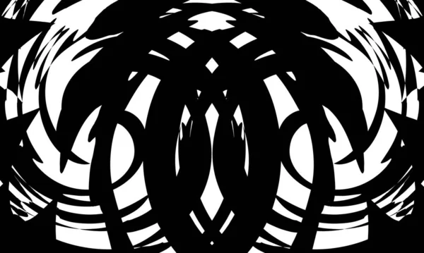白を基調とした抽象的で神秘的な黒のパターンハロウィンのコンセプト — ストックベクタ