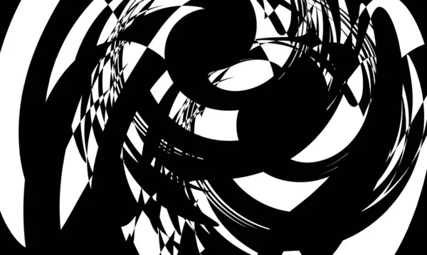 白を基調としたオープンアートのような黒のパターンが面白いデザイン — ストックベクタ