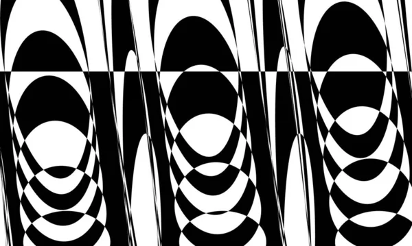 Patrón Distorsionado Negro Estilo Arte Sobre Fondo Blanco — Archivo Imágenes Vectoriales