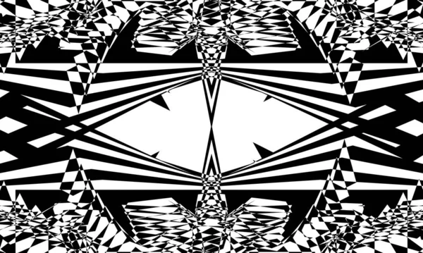 Μαύρο Μοτίβο Λευκό Φόντο Μαγευτική Οπτική Ψευδαίσθηση — Διανυσματικό Αρχείο
