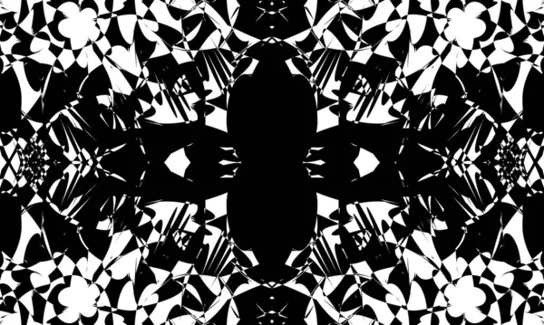 Motif Unique Noir Mystique Dans Style Papier Peint Art Monochrome — Image vectorielle