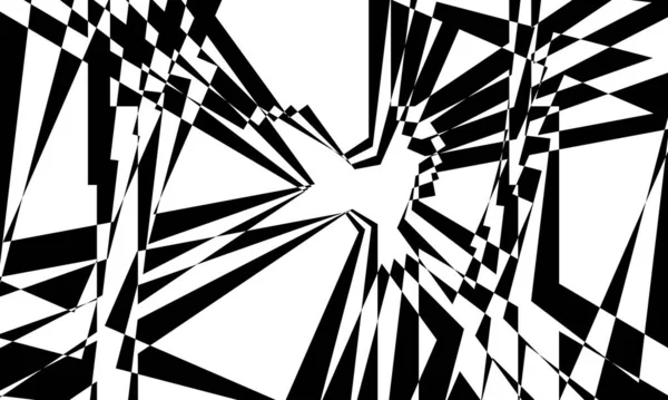 行动艺术风格的黑色图案 光学镜像 — 图库矢量图片
