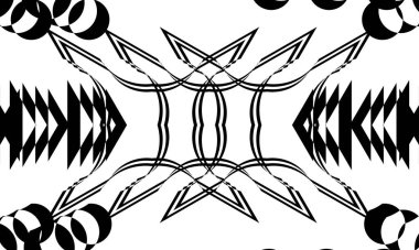 Beyaz arkaplanda operasyon sanatının siyah desenli şekli