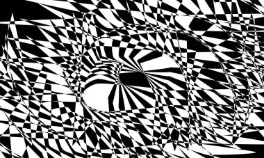 tasarım optik illüzyon için stil monokrom duvar kağıdı