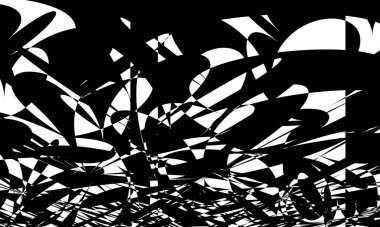 Operasyon sanatının tarzında, beyaz arkaplan duvar kağıdındaki bozuk siyah desen