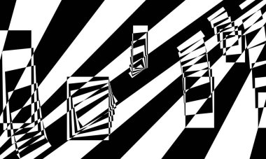 Özgün tasarım monokrom dokusu için operasyon sanatı biçimi