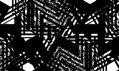 Beyaz zemin üzerinde soyut siyah desen modern tasarım