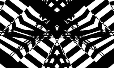 Dalgalı desenli siyah desen optik bir illüzyon yaratıyor yaratıcı tasarımlar