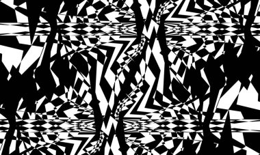 Beyaz arka planda operasyon sanatında olağanüstü siyah desen