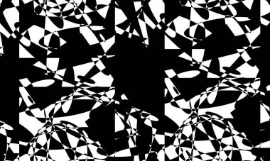 Modern kapak için operasyon sanatı desenli siyah beyaz duvar kağıdı