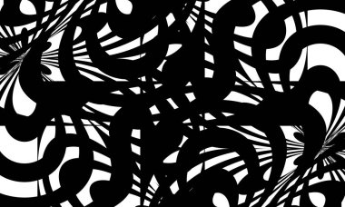 Operasyon sanatı stili fütüristik optik illüzyonda siyah desenler