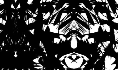 Tasarım için beyaz arkaplan duvar kağıdındaki soyut siyah desenler