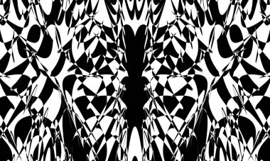 Modern tasarım için gizemli siyah beyaz duvar kağıdı