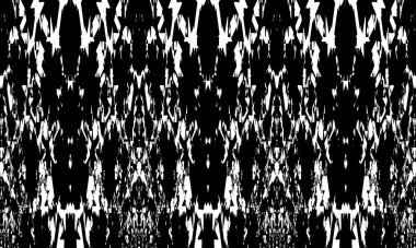 Orijinal ve deforme olmuş op-art tarzında mistik siyah desen