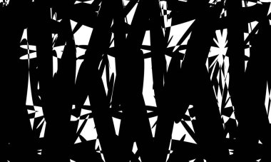 Beyaz arkaplanda siyah ve gizemli görsel illüzyon deseni