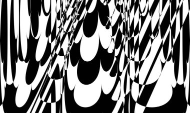 Büyüleyici siyah desenli orijinal optik illüzyon