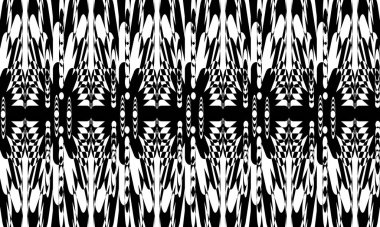 Beyaz arka plandaki siyah desen büyüleyici optik illüzyon