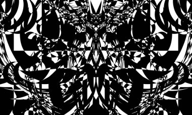 Siyah çarpık çizgiler, düz olmayan bir yüzey duvar kağıdının görsel bir illüzyonunu yaratır.