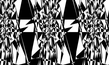 Dalgalı çizgileri olan orijinal doku op-art tarzında siyah desen