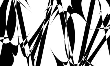 Modern operasyon sanatı beyaz arka planda eşsiz siyah desenler