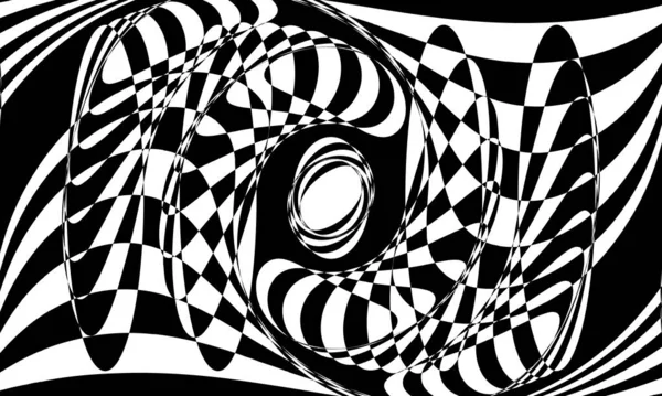 Fond Abstrait Noir Blanc Avec Des Motifs Fantastiques Dans Style — Image vectorielle
