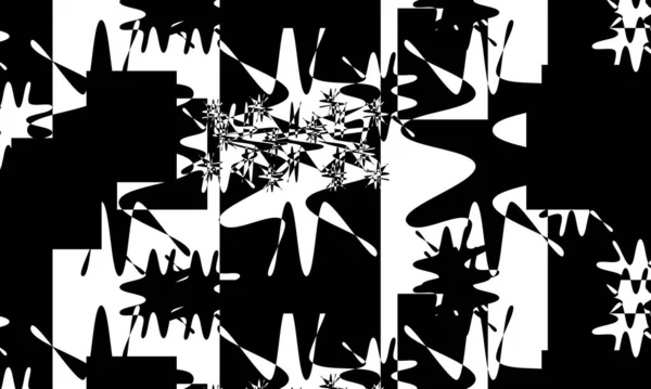 Patrón Negro Místico Estilo Art Con Ilusión Óptica Sobre Fondo — Archivo Imágenes Vectoriales