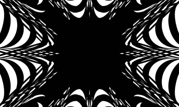 Mystique Motifs Noirs Moderne Papier Peint Illusion Optique Pour Conception — Image vectorielle