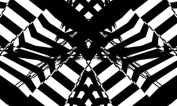 Чорний Візерунок Хвилястими Візерунками Створюють Оптичну Ілюзію Творчих Дизайнів — стоковий вектор