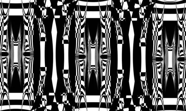 Distorted Black Art Pattern Original Design — Stock Vector