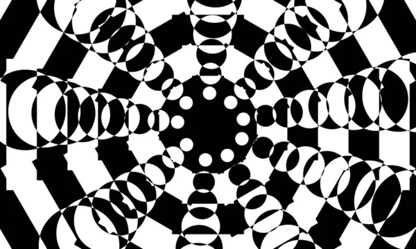 Motif Mystique Ondulation Crée Une Illusion Optique Sur Fond Blanc — Image vectorielle