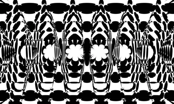 Schwarze Mystische Muster Für Halloween Hypnotisierende Monochrome Tapete — Stockvektor