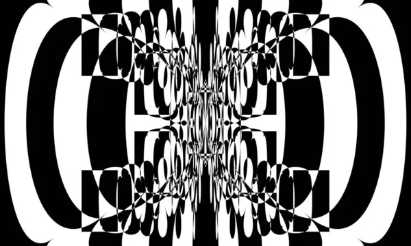 Monokrom Bakgrund Konst Stil Hypnotiserande Optisk Illusion — Stock vektor
