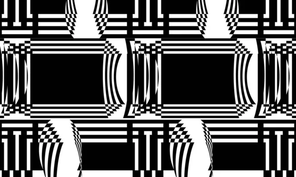 Betoverende Zwarte Patronen Stijl Van Art Optische Illusie — Stockvector