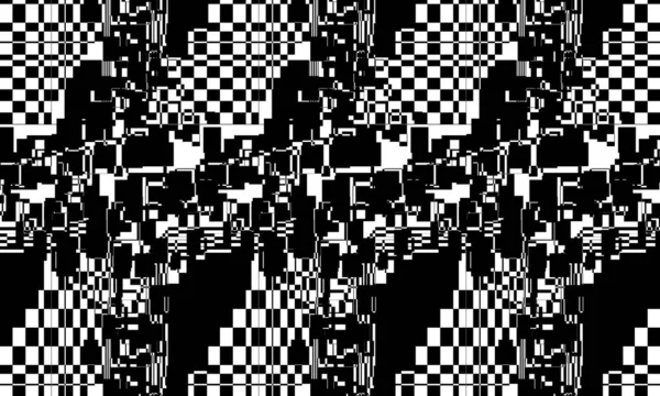Mesmerizing Optical Illusion Created Black Patterns Art Style Modern Design — Stock Vector