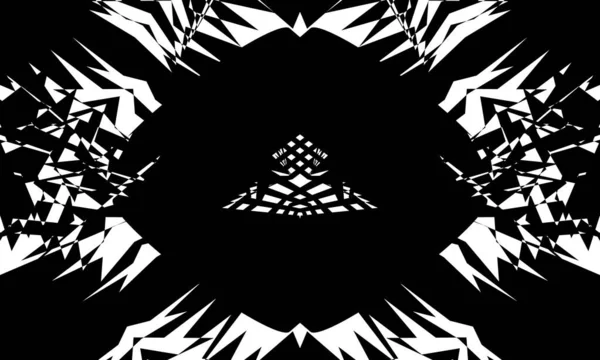 Patrones Negros Místicos Con Ilusión Óptica — Archivo Imágenes Vectoriales