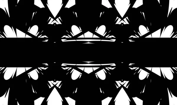 Negro Patrón Místico Arte Estilo Moderno Patrón Original Monocromo Fondo — Vector de stock