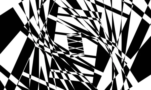 Schwarze Verzerrte Linien Erzeugen Die Optische Illusion Einer Unebenen Oberflächentapete — Stockvektor