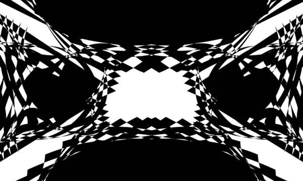 Optik Yanılsama Tarzında Büyüleyici Siyah Desenler — Stok Vektör