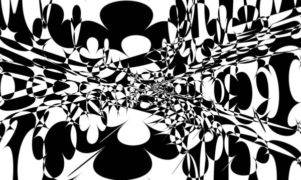 Textura Original Con Líneas Onduladas Patrón Negro Estilo Art — Vector de stock