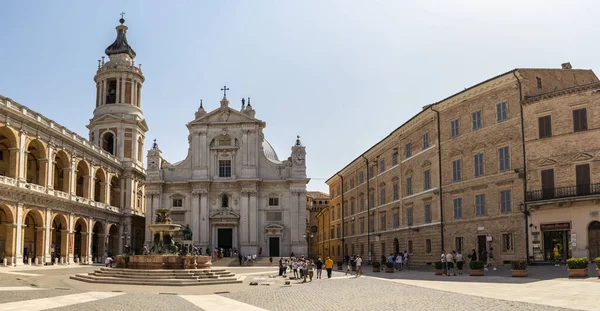 Vista Panorâmica Santuário Santa Casa Loreto Agosto 2021 Loreto Marche — Fotografia de Stock