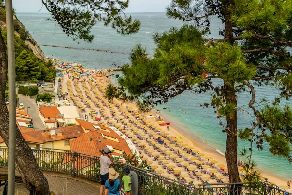 Vista Mar Desde Centro Histórico Numana Marche Italia — Foto de Stock