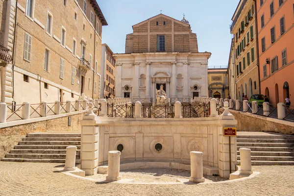 Vista Sobre Igreja San Domenico Ancona Agosto 2021 Ancona Marche — Fotografia de Stock