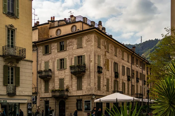 Pohled Budovy Como Října 2021 Como Lombardie Itálie — Stock fotografie