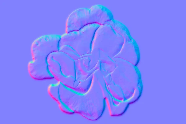 Розовый Цветок Нормальной Карте Моделирование — стоковое фото