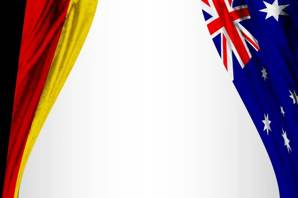 Bandera Alemania Australia Con Efecto Teatro Ilustración —  Fotos de Stock