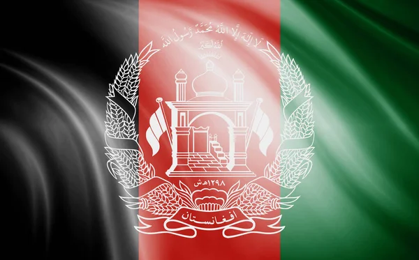 Afganisztán Integetett Szél Zászlaja — Stock Fotó