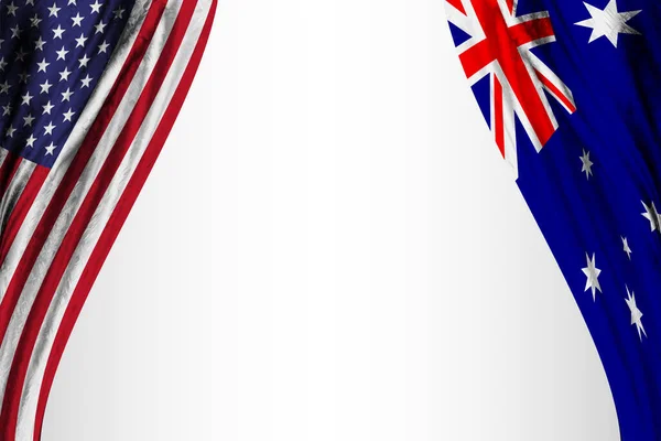 Прапор Сполучених Штатів Америки Австралії Має Театральний Ефект Ілюстрація — стокове фото