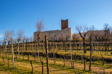 Montecchio Maggiore, Vicenza, İtalya 'da Juliet' in kalesine bakın.