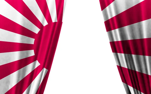 Bendera Angkatan Laut Jepang Dengan Latar Belakang Putih Ilustrasi — Stok Foto