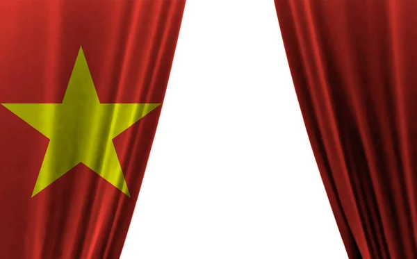 Bandera Vietnam Sobre Fondo Blanco Ilustración —  Fotos de Stock